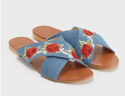 Ella Sariah Rose Embroidered Sandal 